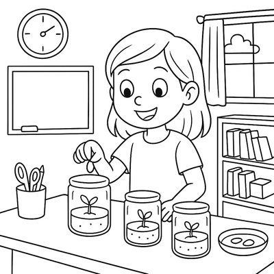 Seed Germination Experiment In Classroom