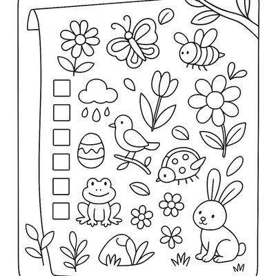 Spring Scavenger Hunt Checklist With Pictures