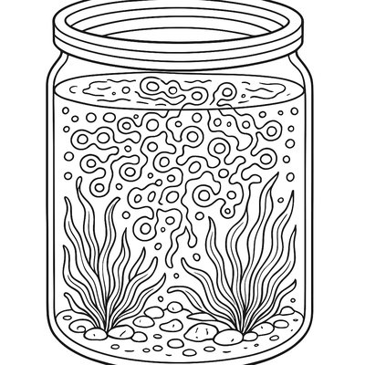 Water Sample Showing Spring Algae Bloom