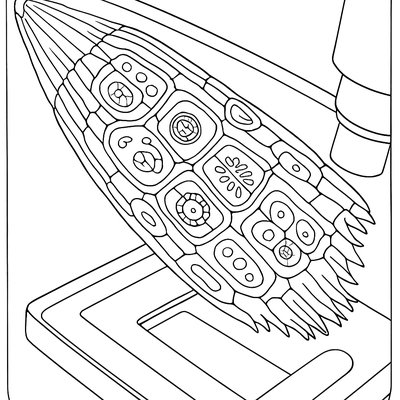 Microscope Slide Showing Plant Cell Division In Growing Root Tip