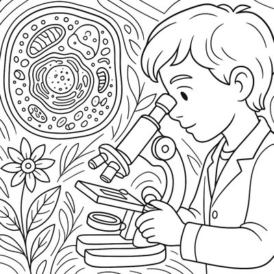 Plant Cell Observation Under Microscope