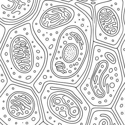 Plant Cells Under A Microscope With Visible Structures