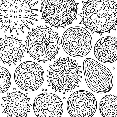 Pollen Grains Magnified Showing Their Intricate Structures