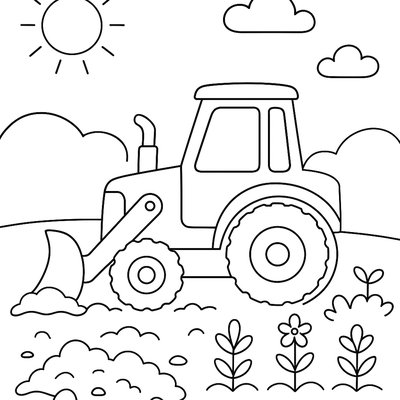 A Bulldozer Clearing Land For A New Garden