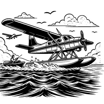 A Seaplane Landing On Water