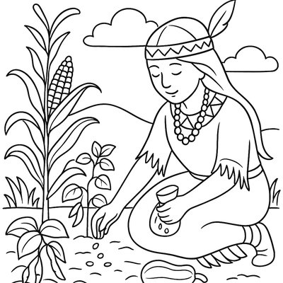 Native American Medicine Wheel With Seasonal Plants