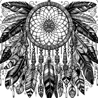 A Native American Dreamcatcher With Feathers