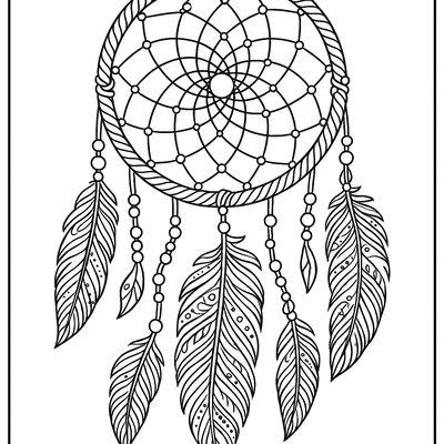 Native American Dreamcatcher With Spring Feathers And Beads