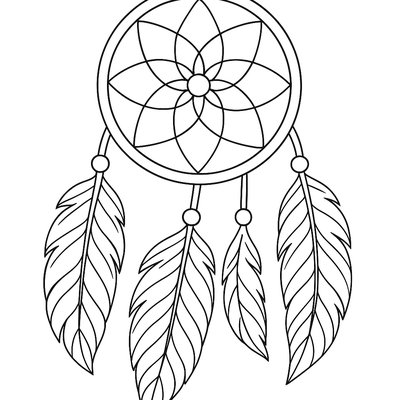 Native American Dreamcatcher With Spring Feathers